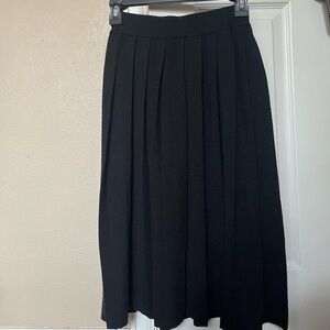 UNIQLO Wool Blend Pleated Midi Skirt